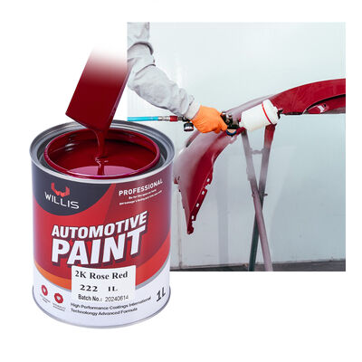 Chinese Automotive Paint Manufacturer's 2K Rose Red Coating Paint Good Price Supplies Car Spray Refinish Two Component Paint