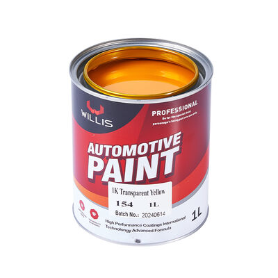Willis 1K Basecoat Auto Refinish Car Paint Solid Color 1K 2K Acrylic Resin Coating Transparent Yellow Auto Repair Paint China