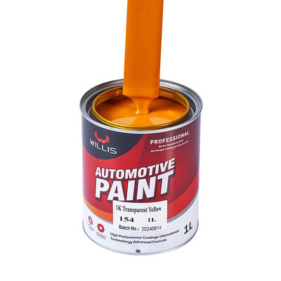 Willis 1K Basecoat Auto Refinish Car Paint Solid Color 1K 2K Acrylic Resin Coating Transparent Yellow Auto Repair Paint China