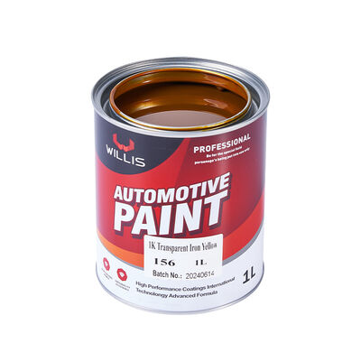 1K 투명 철 황색 베이스코트 자동차 페인트 아크릴 수지 액체 코팅 (차량 보수용, OEM 가능) 자동차 페인트 신나