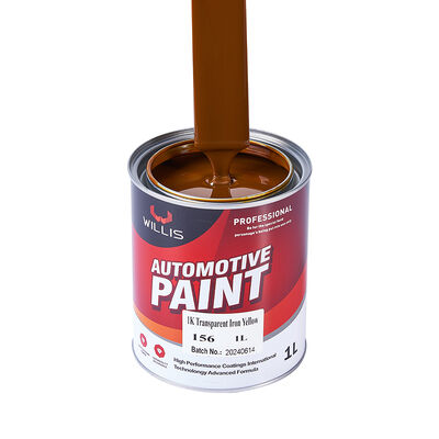 1K 투명 철 황색 베이스코트 자동차 페인트 아크릴 수지 액체 코팅 (차량 보수용, OEM 가능) 자동차 페인트 신나