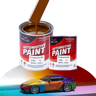 1K 투명 철 황색 베이스코트 자동차 페인트 아크릴 수지 액체 코팅 (차량 보수용, OEM 가능) 자동차 페인트 신나