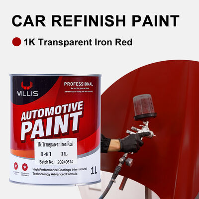 1K Transparent Iron Red Automotive Spray Paint Liquid Coating Made From Acrylic Resin for Car Refinish Metallic Car Paint Jobs