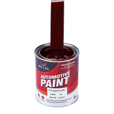 1K Transparent Iron Red Automotive Spray Paint Liquid Coating Made From Acrylic Resin for Car Refinish Metallic Car Paint Jobs