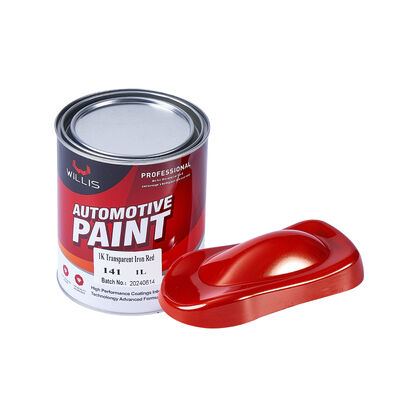 1K Transparent Iron Red Automotive Spray Paint Liquid Coating Made From Acrylic Resin for Car Refinish Metallic Car Paint Jobs