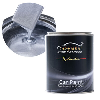 1K Car Paint, Super White Diamond Silver Metallic Automotive Coating, High Gloss Pearlescent Finish with Strong Metallic Feel