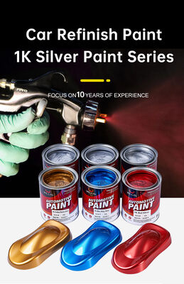 1K Car Paint, Super White Diamond Silver Metallic Automotive Coating, High Gloss Pearlescent Finish with Strong Metallic Feel